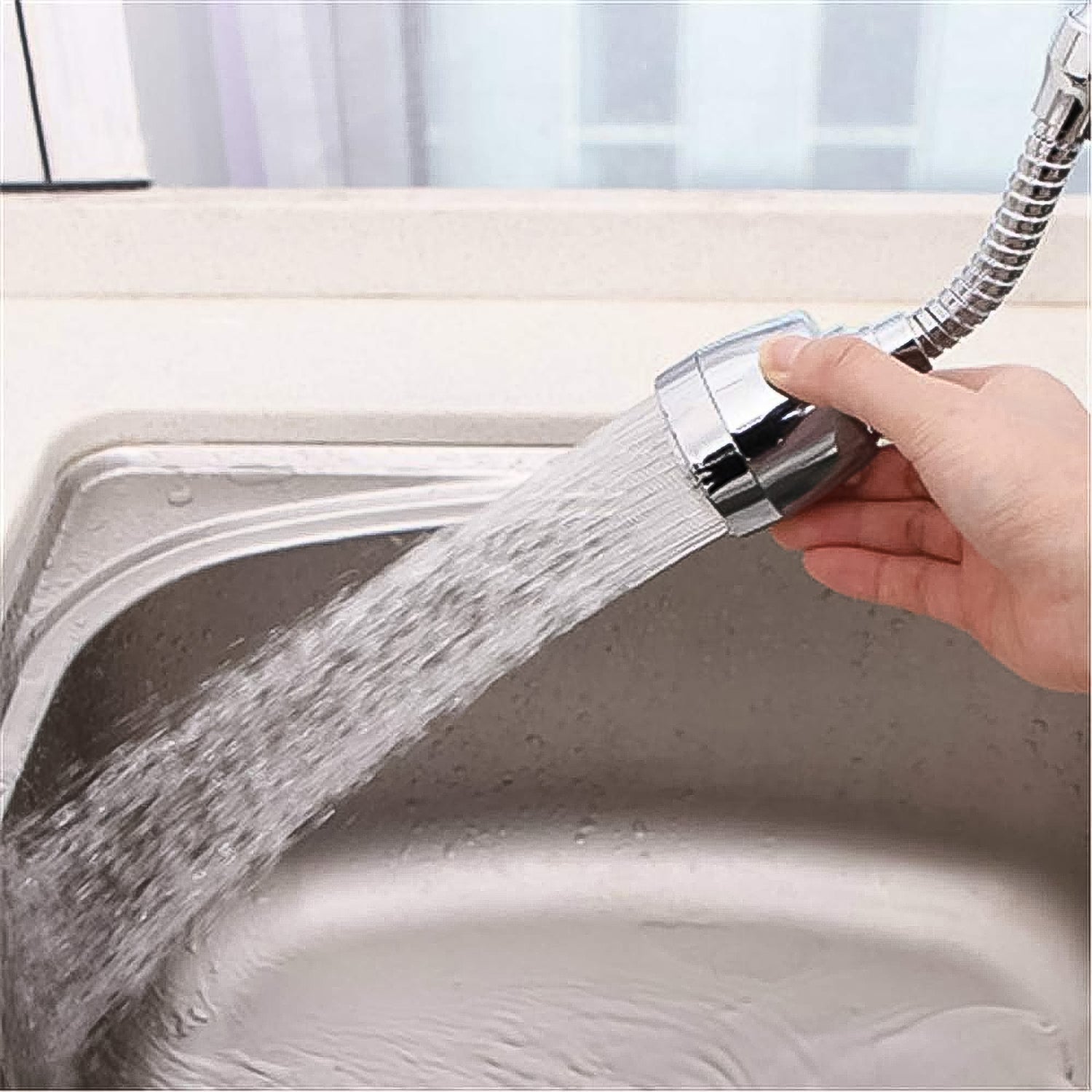 Stainless Steel Water Faucet Sprayer Head (1 Pc / 7 Inch) Stainless Steel Water Faucet Sprayer Head (1 Pc / 7 Inch)